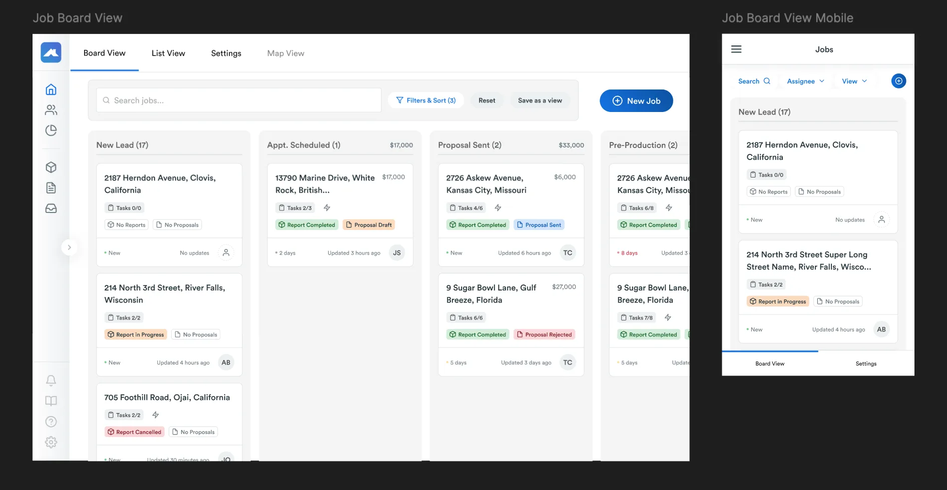 Primary Kanban board
