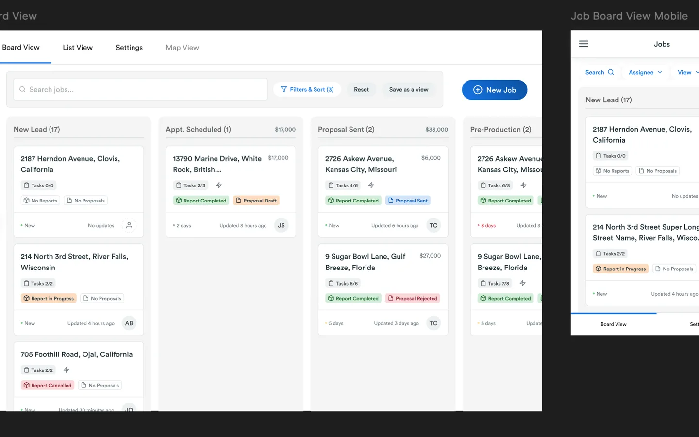 Primary Kanban board