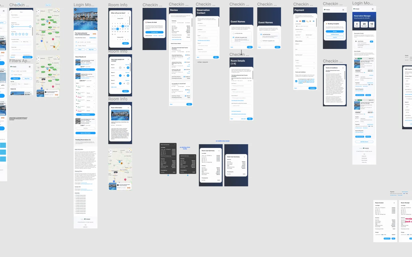 Mobile-first booking responsive composite