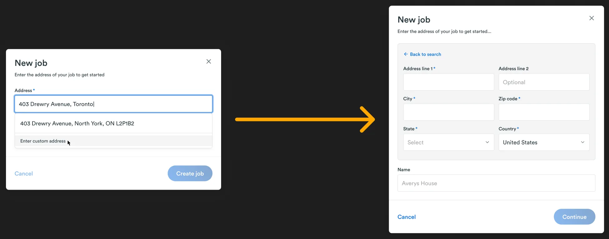 Original Figma mockup, text-only custom fields version