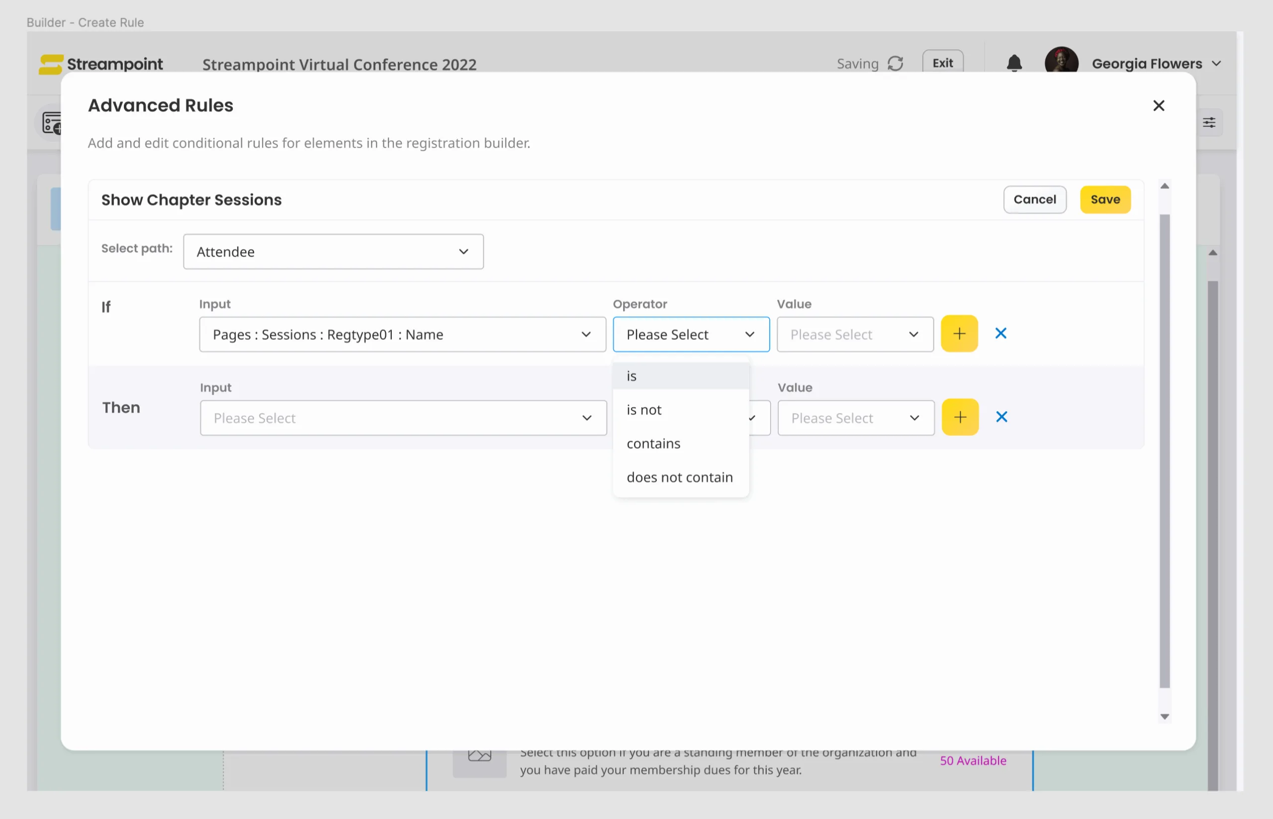 Simple rule configuration